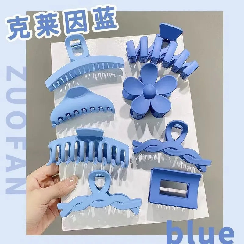 Matte Flower Hair Grips Set for Women Fairy Style Fresh Sweet Headwear for Updo Hairdo Back of Head Hair Accessories