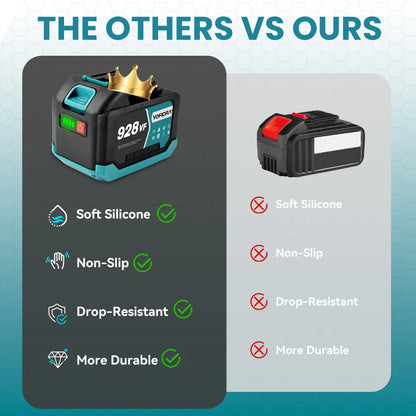 YOFIDRA 388VF 928VF wiederaufladbarer Lithium-Akku, 22500 mAh, 15000 mAh, Li-Ionen-Akku für elektrische Kettensäge, Bohrschlüssel, Elektrowerkzeug