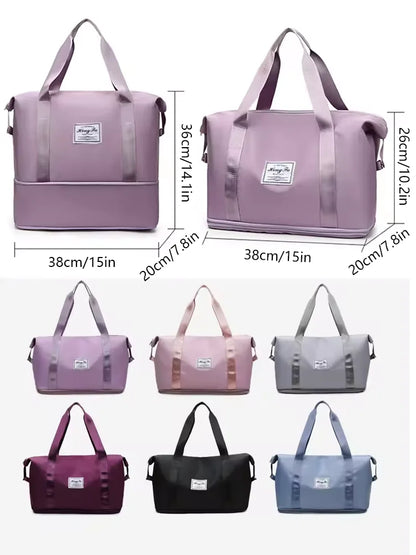 UNIXINU Carry On Travel Duffle Bag Nylon Waterproof Sports Gym Tote Bags for Women Large Capacity Storage Luggage Handbag.