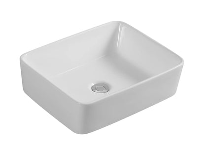 Rechteckiges Waschbecken, weißes Waschbecken, Arbeitsplatte, Keramik, Keramik, kleine Waschbecken, Schüssel, Arbeitsplatte, Waschtisch, Kunstbecken