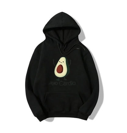 Blessyuki niedlichen Avocados Muster druck lässige Hoodies Frauen Herbst Winter neue einfache Langarm Student Sweatshirt plus Größe Top.