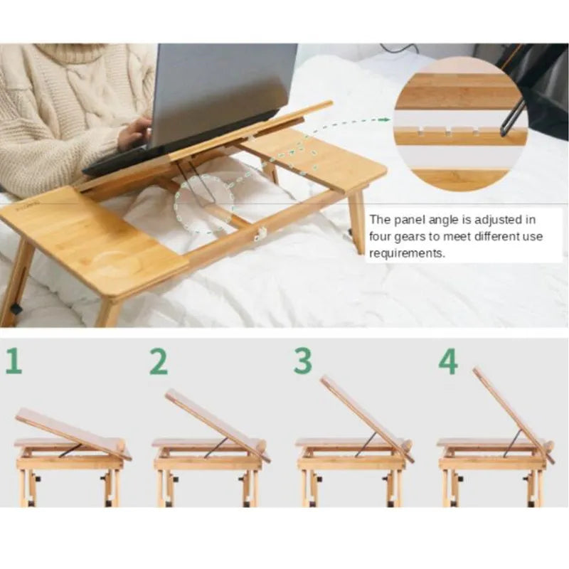 Klappbarer Laptop-Schreibtisch für Zuhause, für Bett und Sofa, Laptop-Betttablett, Tisch, Schreibtisch, tragbarer Schoßschreibtisch zum Arbeitszimmer und Lesen, Bett-Tablett-Tisch