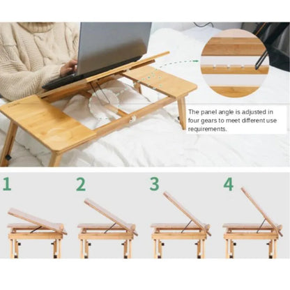 Klappbarer Laptop-Schreibtisch für Zuhause, für Bett und Sofa, Laptop-Betttablett, Tisch, Schreibtisch, tragbarer Schoßschreibtisch zum Arbeitszimmer und Lesen, Bett-Tablett-Tisch