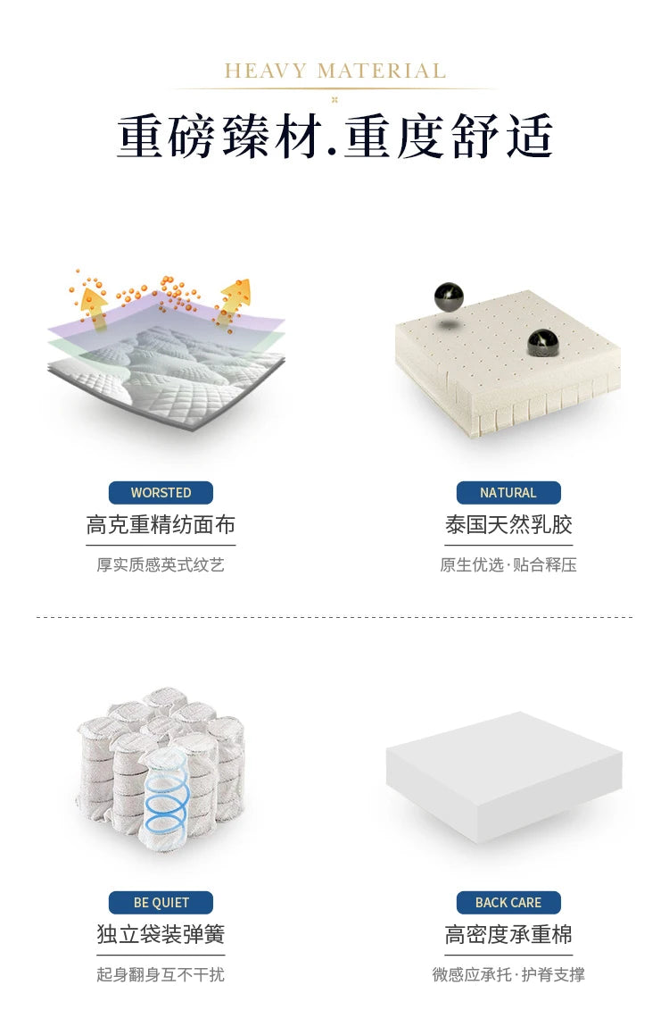 Naturlatex-Matratze 180 x 200 feste Luftmatratze King Double Colchones De Cama Cochao Casal Möbel für Schlafzimmer