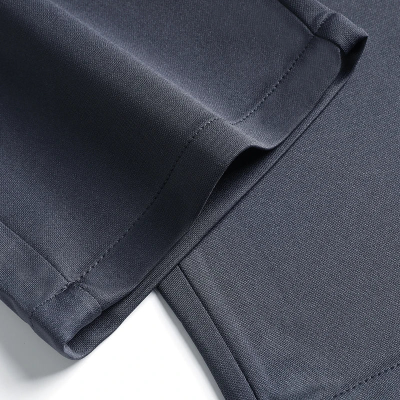 29-42 Men's Summer Pants Thin Straight Stretch Casual Pants with No Trace No Ironing Fabric Silky and Cool Feeling