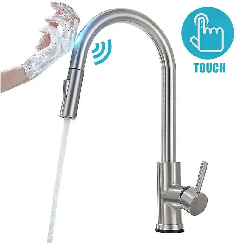 GEGVE Smart Touch Removable Faucet Stainlesss Steel Induction Sensor Pull-out Faucets Cooking iron for the kitchen Water Hydrant