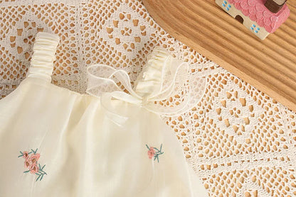 2024 Baby Mädchen Sommer Kleidung Schöne Blumen Hosenträger Body mit Hut Neugeborenen Prinzessin Kleid Infant Outdoor Ein Stück