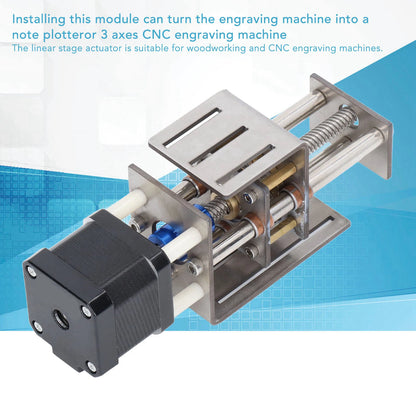 Achsen-Schiebetisch-Set, Splitter, stabile Leistung, 1,7 A, CNC-Achsen, Schiebetisch-Set, 100 mm Hub, 12 V, DIY für Holzbearbeitung
