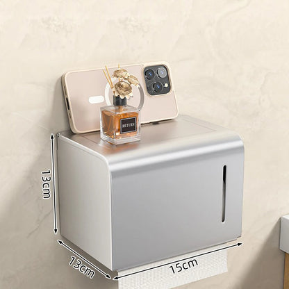 Wasserdichte Toilettenpapierbox zur Wandmontage, perforierte Rollenpapier-Schublade, Handtuch, Schublade, Aufbewahrungsregal, Organizer, Badezimmer