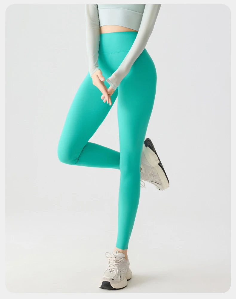 BIVIGAOS Spring Summer Multi Colored Thin Casual Fashion Sharkskin Leggings Women High Waist Tight Sport Cycling Fitness Legging