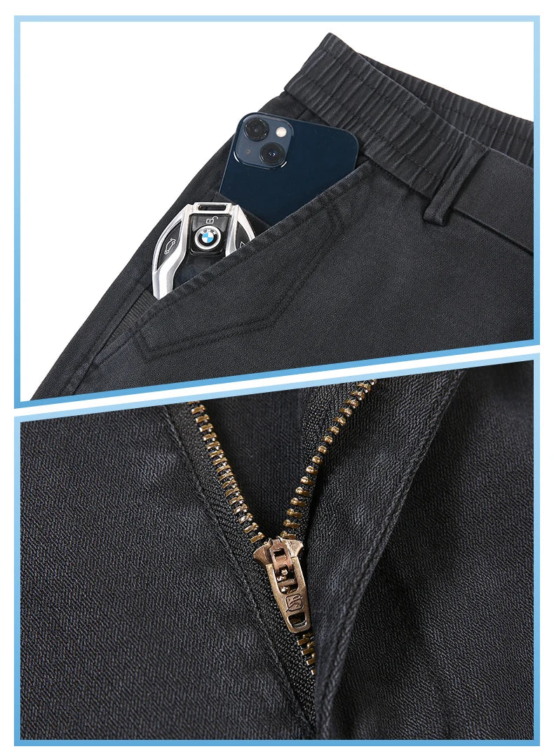 Men's Loose Straight Lyocell Wide Leg Trousers 2025 Autumn Winter Drape Comfortable Versatile Casual Pants Plus Size 5XL.