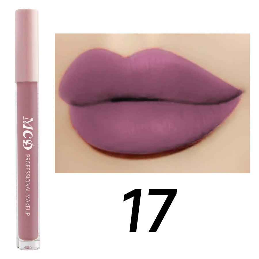 1PC Dark Brown Matte Velvet Lip Gloss Waterproof Liquid Lipstick Nude Brown Lips Korean Makeup for Lip Tint Lip Glaze Cosmetics.