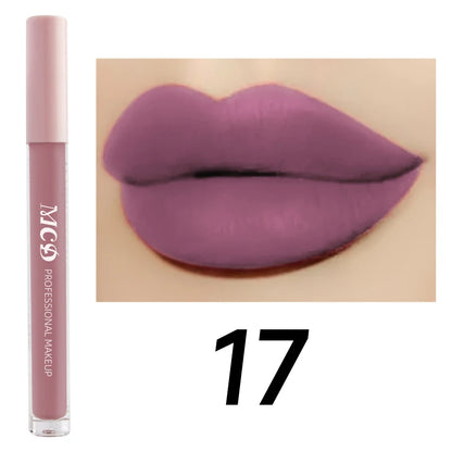 1PC Dark Brown Matte Velvet Lip Gloss Waterproof Liquid Lipstick Nude Brown Lips Korean Makeup for Lip Tint Lip Glaze Cosmetics.