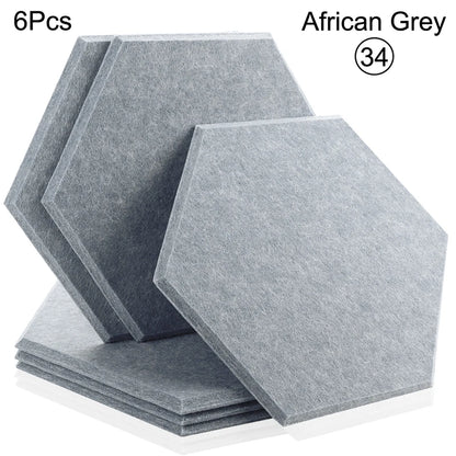 Sound Absorbing Wall Panels Hexagon 6 Pcs Bedroom Acoustic Insulation Sound-absorbing Panels Decor Acoustic Absorption Panel