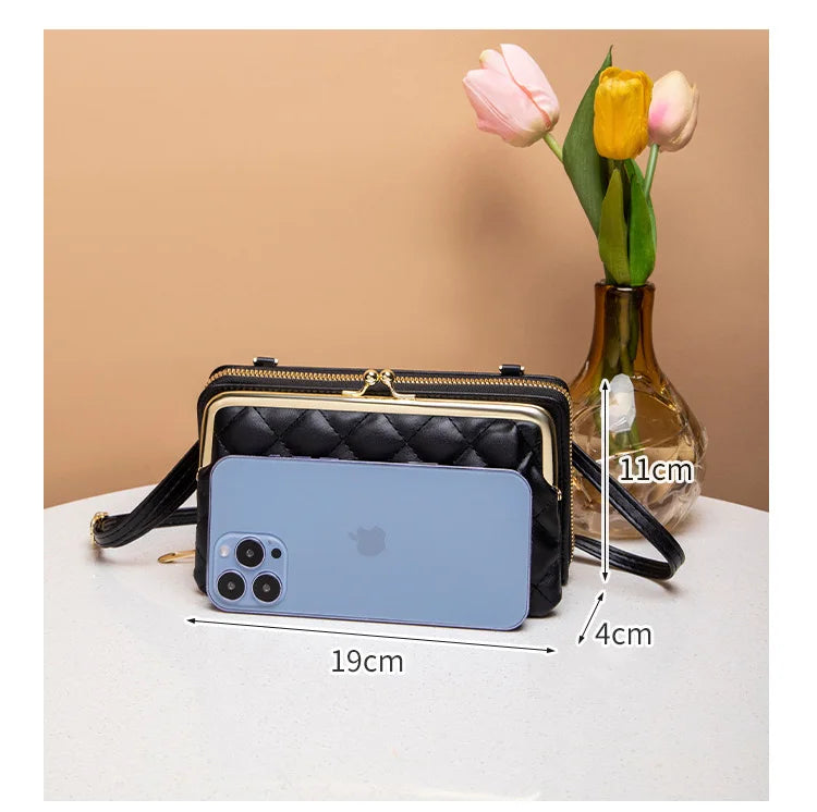 Fashion Women Luxury Leather Single Shoulder Bags Ladies Large Capacity Crossbody Mobile Phone Purse Female Messenger Wallet.