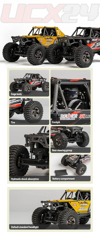 1/24 RC Crawler UDIRC UCX2405 Brushless/Brushed Motor 4WD Off-road Mini Rock Crawler Climbing Vehicle RTR RC Car Toys.