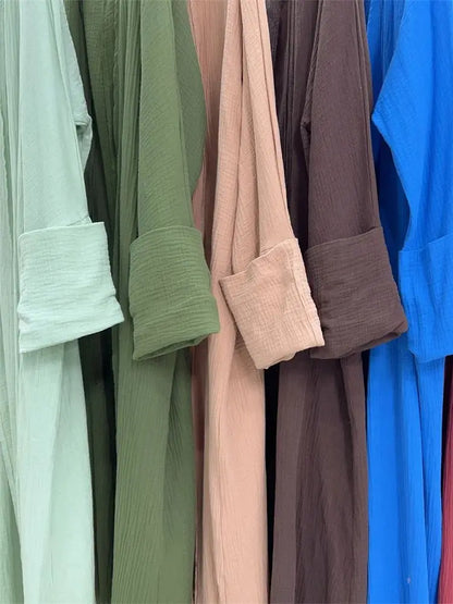 Modest Kimono Abaya Dubai Muslim Sets Islam Kaftan Dresses Kebaya Robe Femme Musulmane Abayas For Women Caftan Marocain Djellaba.