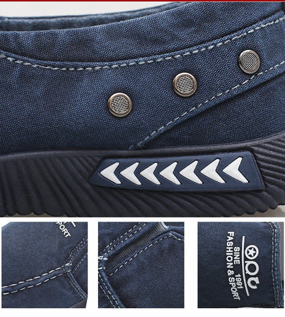 Denim Men's Canvas Shoes Slip on Sneakers Male for Summer 2025 New Outdoor Driving Moccasin Trendy Vintage Loafers Shoes for Men.