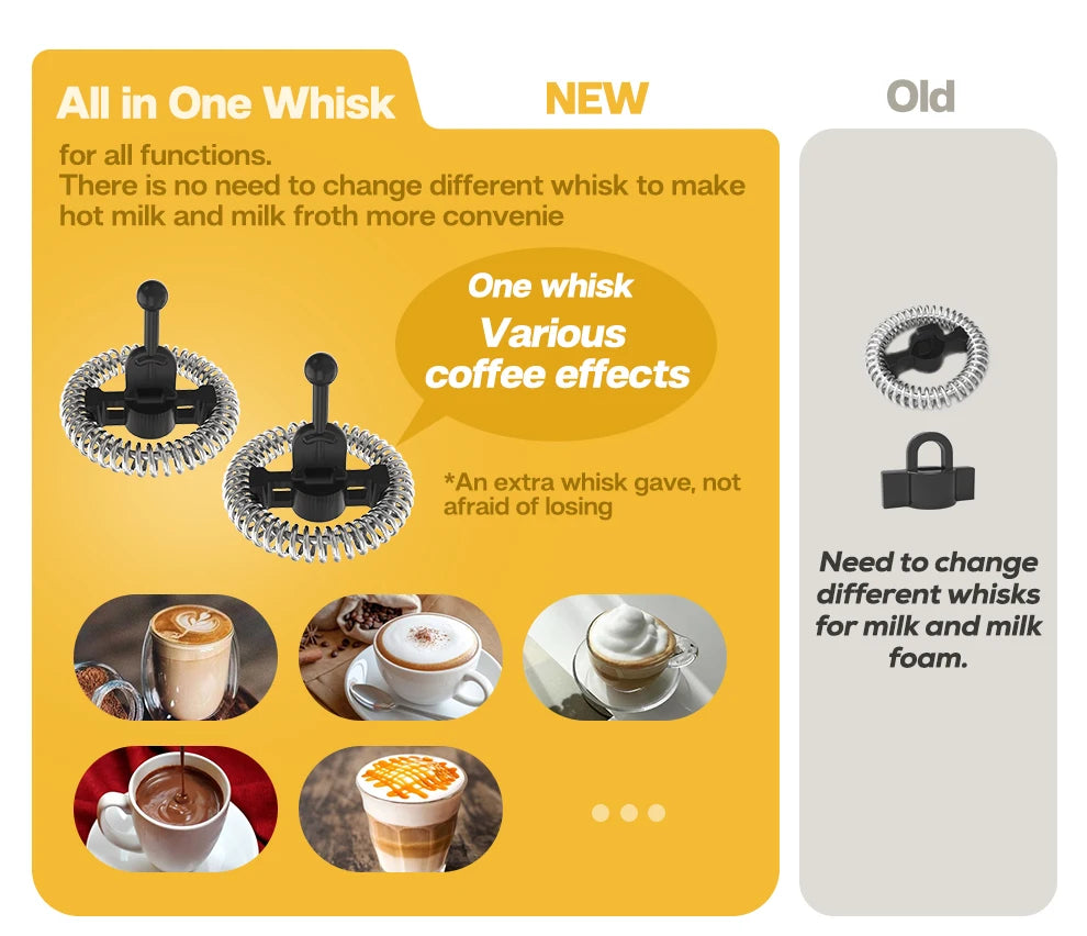 HiBREW Milk Frother Frothing Foamer Chocolate Mixer Cold/Hot Latte Cappuccino fully automatic Milk Warmer Cool Touch M1A.