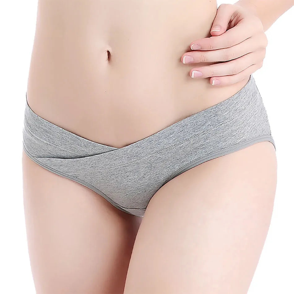 Soft Breathable and Stylish Maternity Underwear Low Waist Cotton Panties Designed for Pregnant Women Comfort Maternity Clothings.