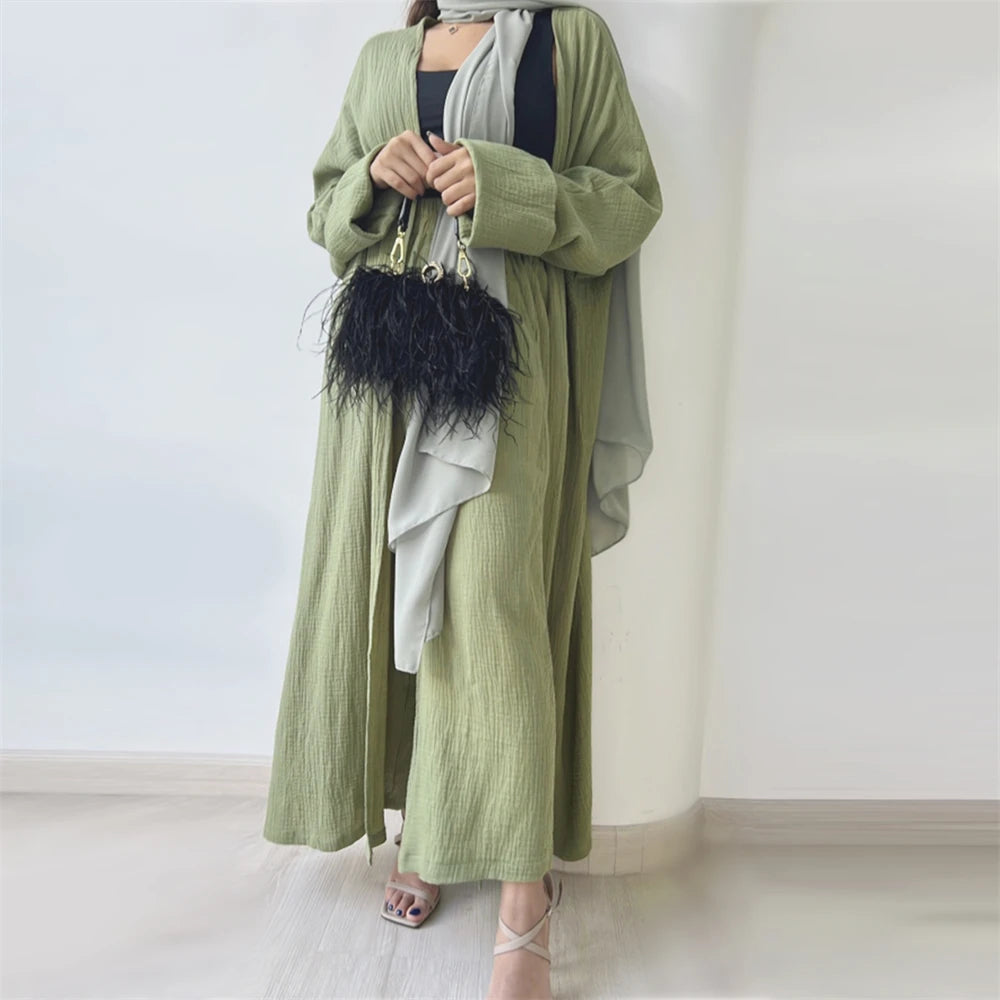 Modest Kimono Abaya Dubai Muslim Sets Islam Kaftan Dresses Kebaya Robe Femme Musulmane Abayas For Women Caftan Marocain Djellaba