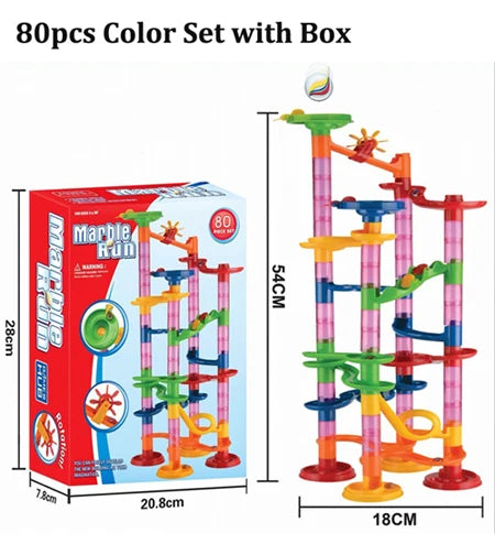 29-142PCS Marble Run Building Blocks Marbles Slide Toys For Children DIY Creativity Constructor Educational Toys Children Gift