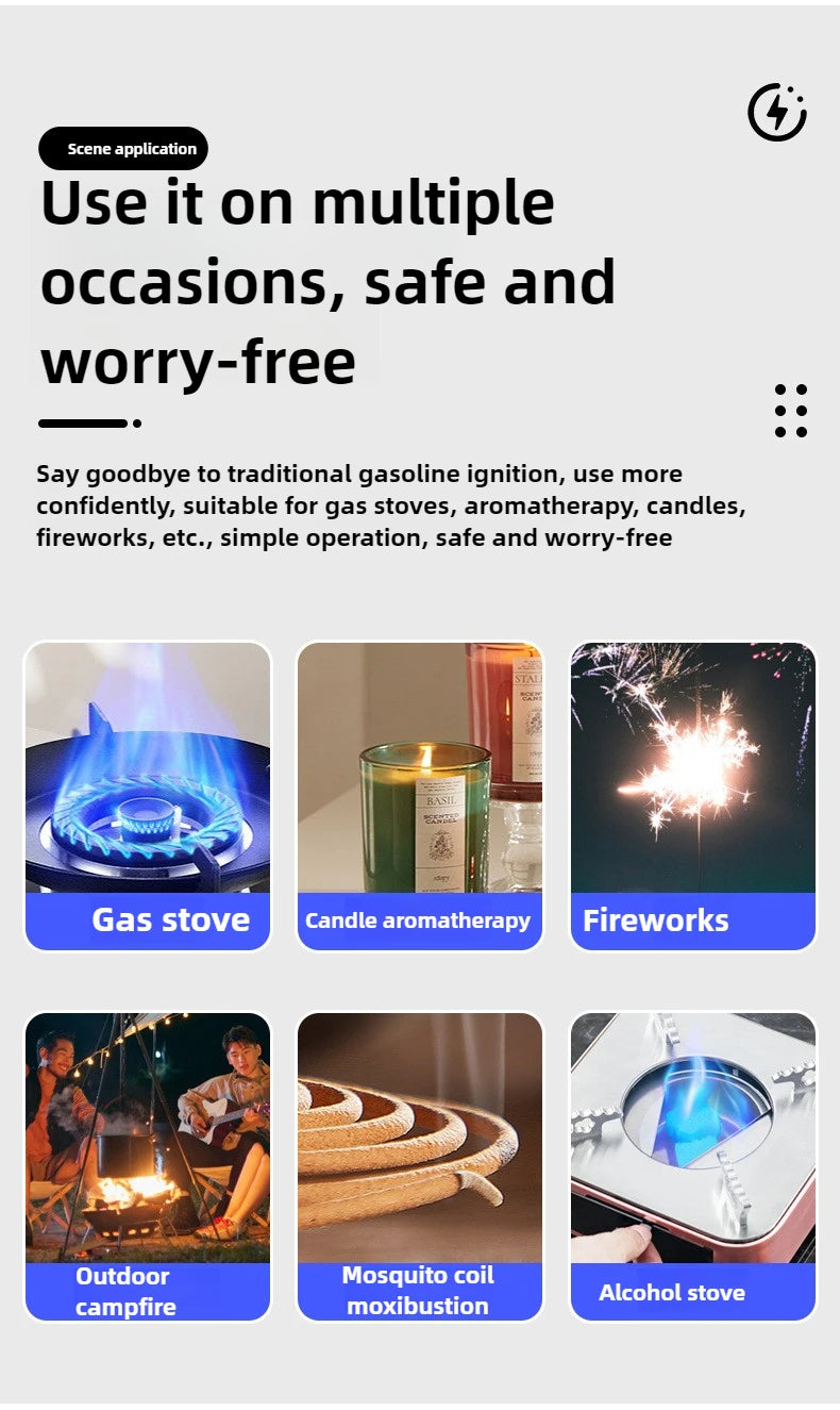 Aromatherapy Candle Extended Gas Stove Gas Electronic Charging Igniter, Household Ignition Gun Igniter Lighter.