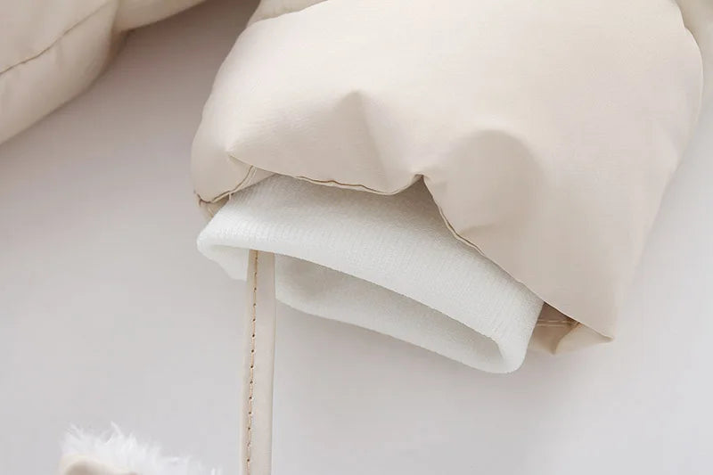 AYNIGIELL 2024 Winter Neugeborenen Verdickung Overall Integrierte Wolle Mit Kapuze Unten Strampler Baby Jungen und Mädchen Warme Schneefeste Overalls.