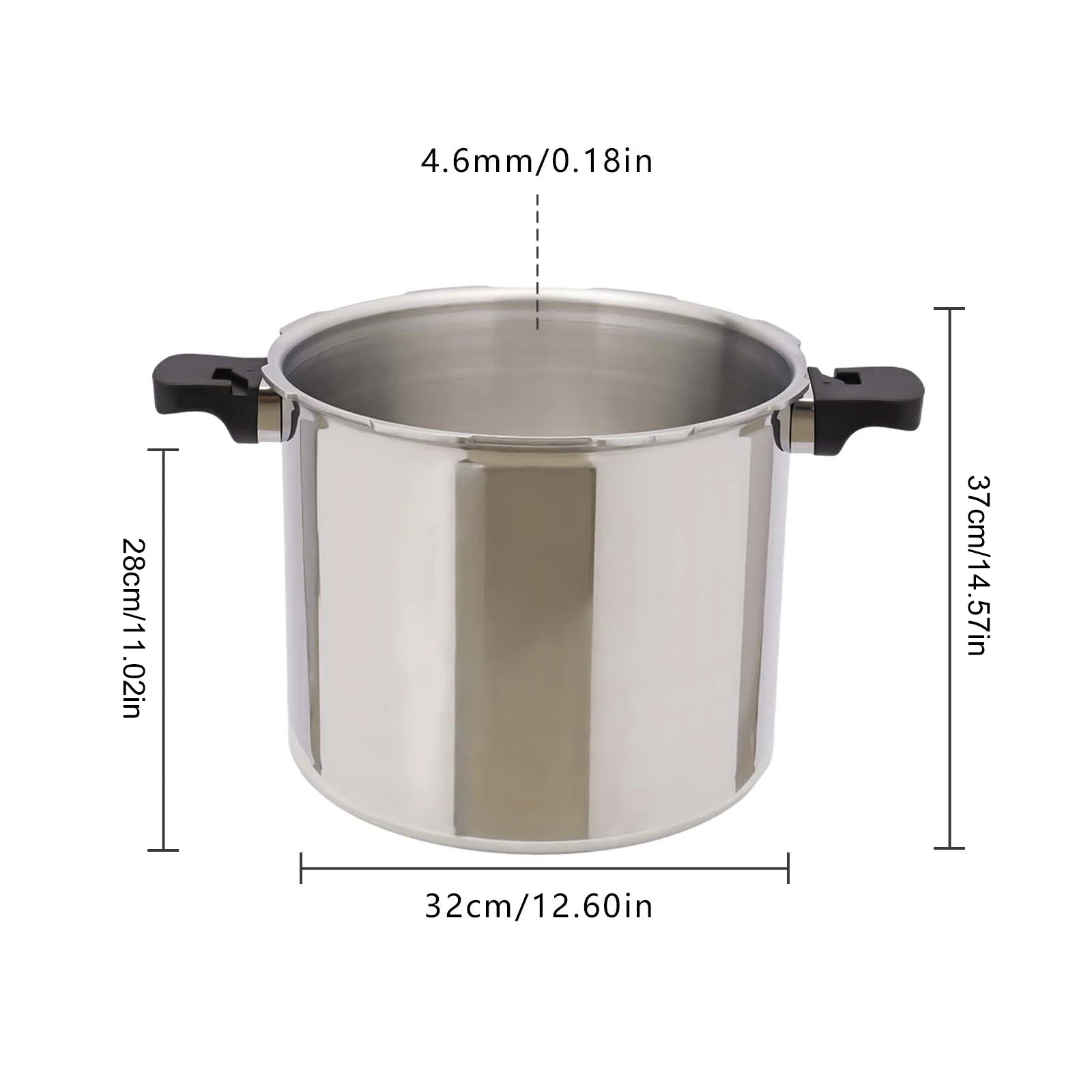 22L Large Capacity Pressure Canned Pot With Pressure Gauge Release Valve, Silver New Model.