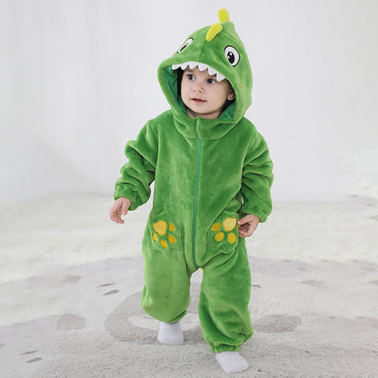 Sully Kigurumis Baby Mädchen Kleidung Stram pler Winter weich warm Säugling Jungen Bodysuit Cosplay Pika Kapuze Reiß verschluss Overalls.