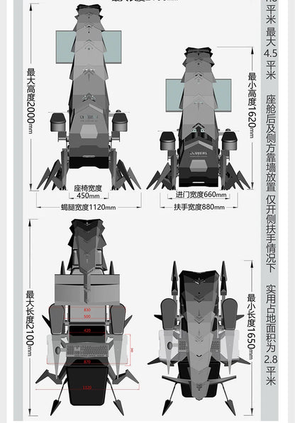 Heiße Luxus-Home-Office-Möbel Zero Gravity Großhandel Computer Cluvens Gaming-Stuhl Scorpion Chair für 3 oder 5 Monitore