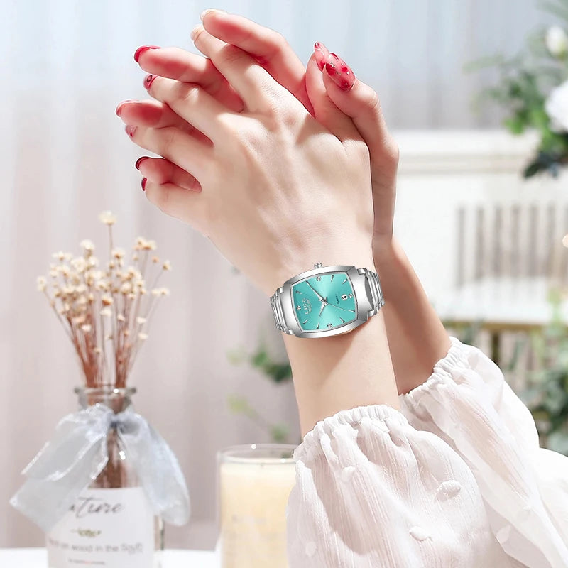 LIGE New Ladies Waterproof Watch Luxury Stainless Steel Women Watches Creative Fashion Original Elegant Quartz Wristwatch Gift.