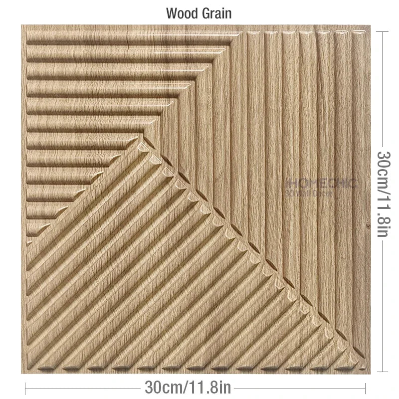 12pcs 30x30cm Champagne gold color 3D Wall Panel Shining Gold 3D Wall Sticker Wedding party background wall art Wood grain paper