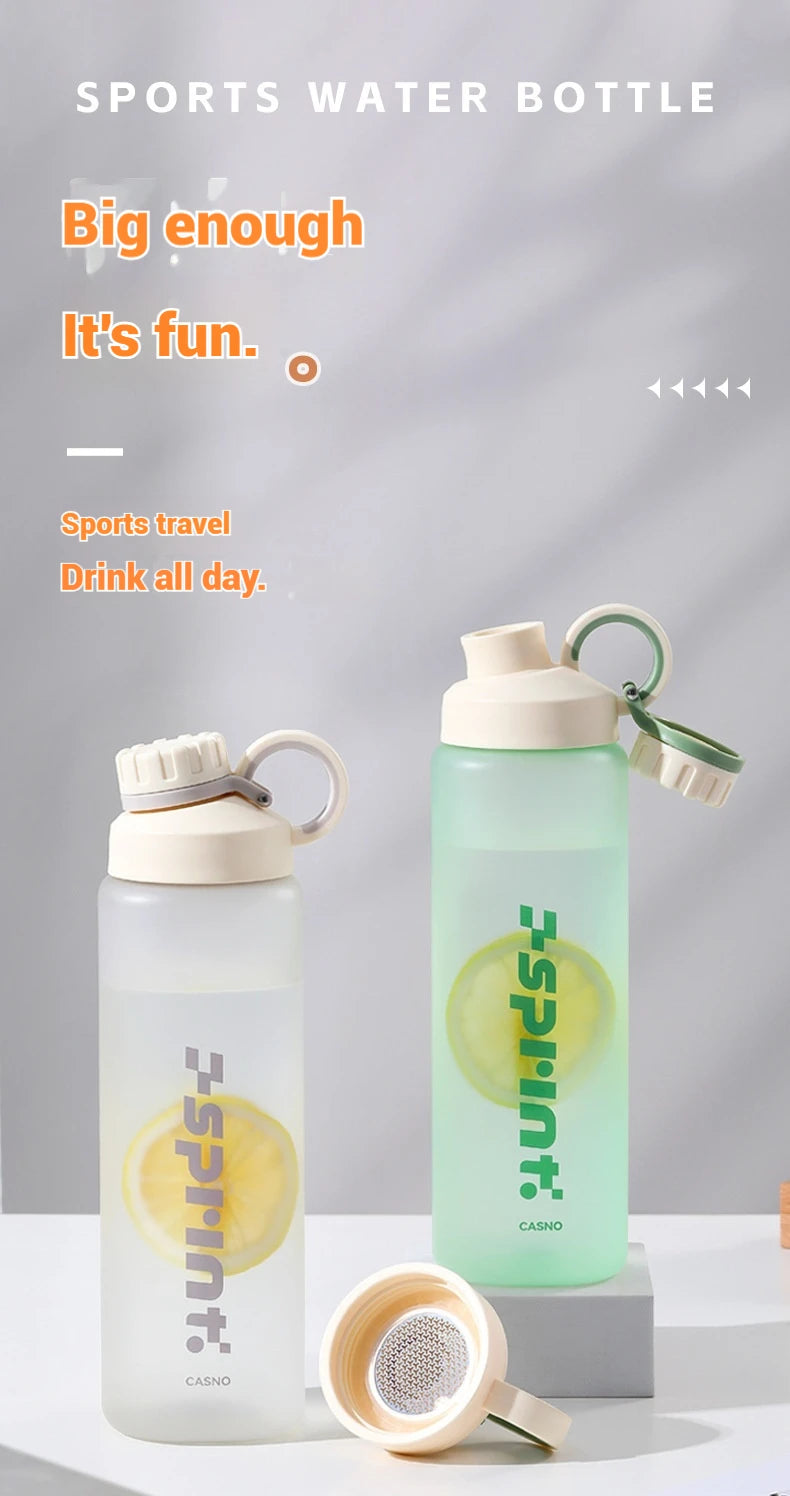 2025 New Sport Plastic Water Cup Large Capacity Portable Summer Anti-Fall High-Temperature Resistant With Tea Separator.