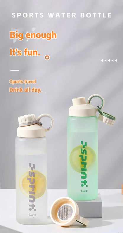2025 New Sport Plastic Water Cup Large Capacity Portable Summer Anti-Fall High-Temperature Resistant With Tea Separator.