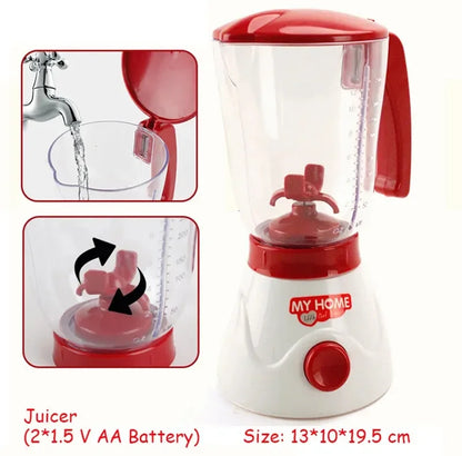 Kitchen Appliances Toys Toy Kitchen Set for Kids Play Kitchen Doll House Accessories Blender Coffee Maker Machine Mixer Toaster.