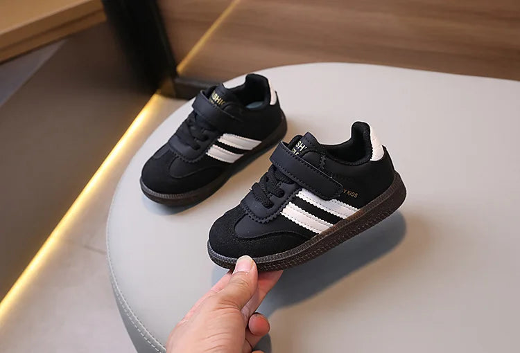 Spring Sport Shoes For Children PU Leather Ergonomics Kids Sneakers Soft-soled Children's Sneakers Boy's Girl's Tennis Shoes.