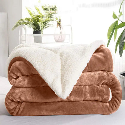 Sherpa Fleece Blanket Reversible Soft Fluffy Warm Large Sofa Bed Throw Blankets.
