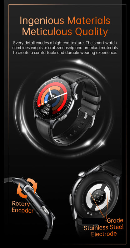 2025 New ECG+PPG Health Diagnosis Smartwatches Men Women Clock Uric Acid Lipid BP Heart rate Tracker NFC Sports Smart Watch IOS.