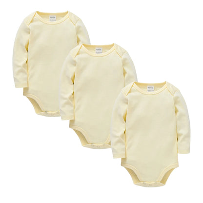 Kavkas 3 Stück 5 Stück 7-teiliger Baby-Body für Jungen, 0–24 Monate, 100 % Baumwolle, volle Ärmel, Herbst-Kleidung für Neugeborene.