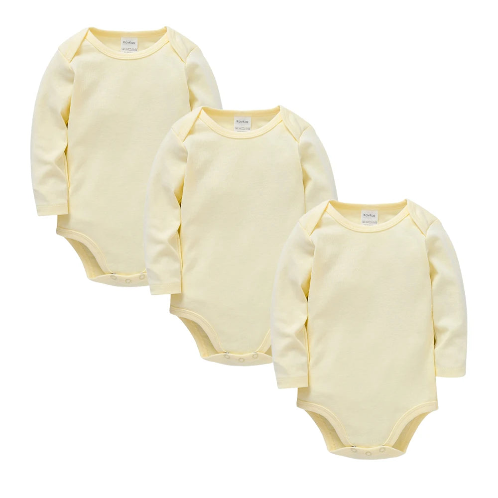 Solide weiße Babykleidung Langarm Baumwolle Baby Mädchen Jungen Body Neugeborenen Körper Bebe 0-24 Monate Säuglingsoverall.