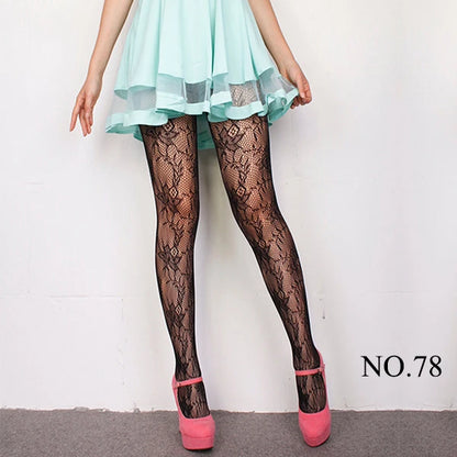 Woman Girls Fashion Gothic Fishnet Stockings Snake Skull Stripeds Socks Mesh Tights Panties Lolita Plus Size Pantyhose Leggings