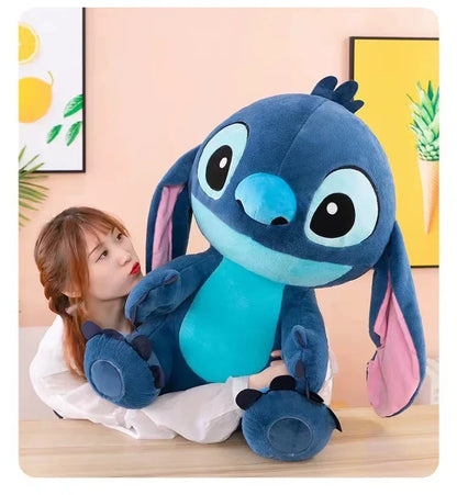 35-80CM Disney Lilo & Stitch Doll Cartoon Angel Plush Toy Cute Anime Soft Stuffed Kawaii Companion Children's Birthday Gift.