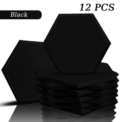 TOUO Sound Absorbing Panel 12 Pcs Studio Acoustic Panel High Density Insulation Acoustic Treatment Drum Room Wall Soundproofing