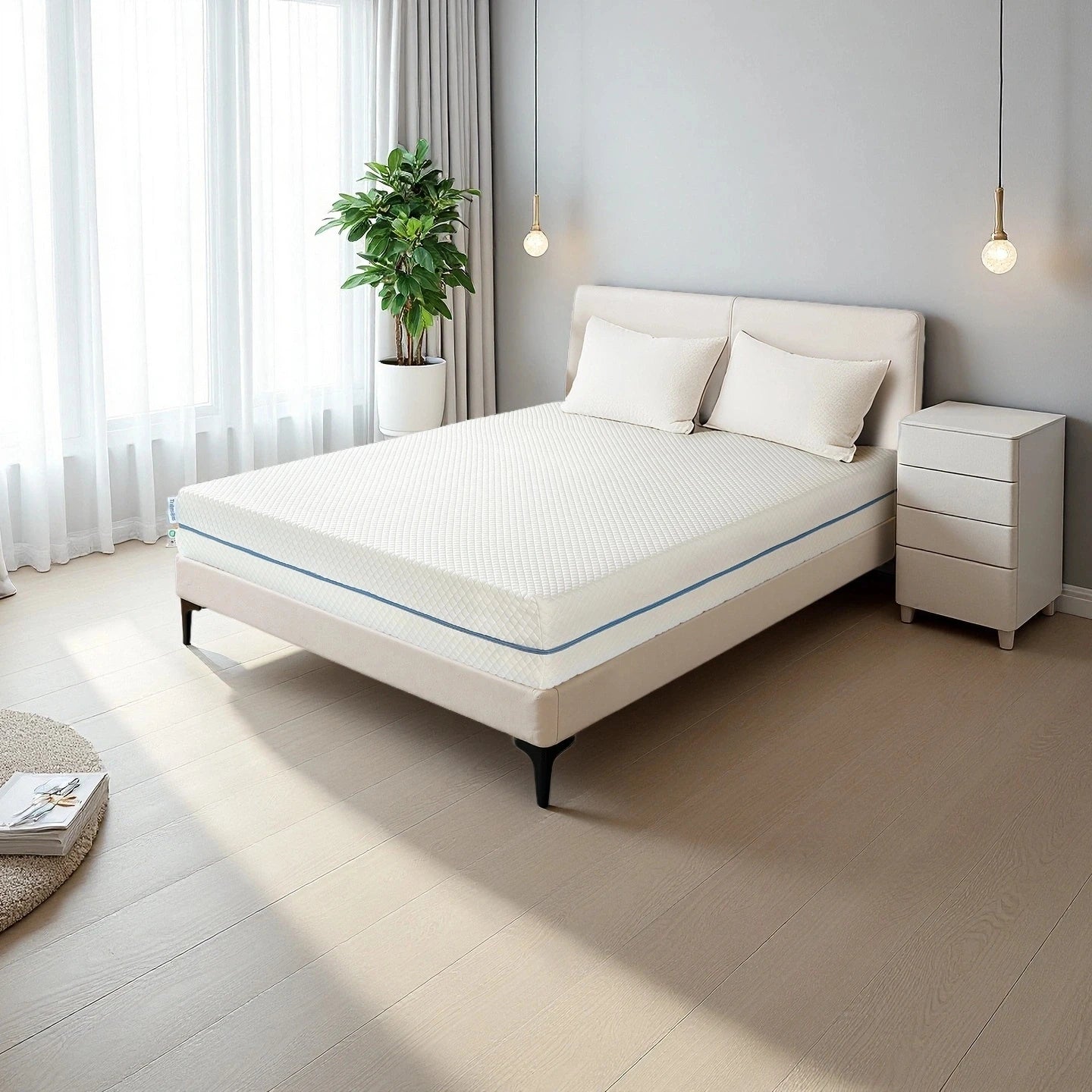 Tribesigns-Matratze, Kalschaummatratze, 120 x 200 cm, mittelfeste 7-Zonen-H3-Matratze mit atmungsaktivem, waschbarem Bezug, 20 cm hoch,