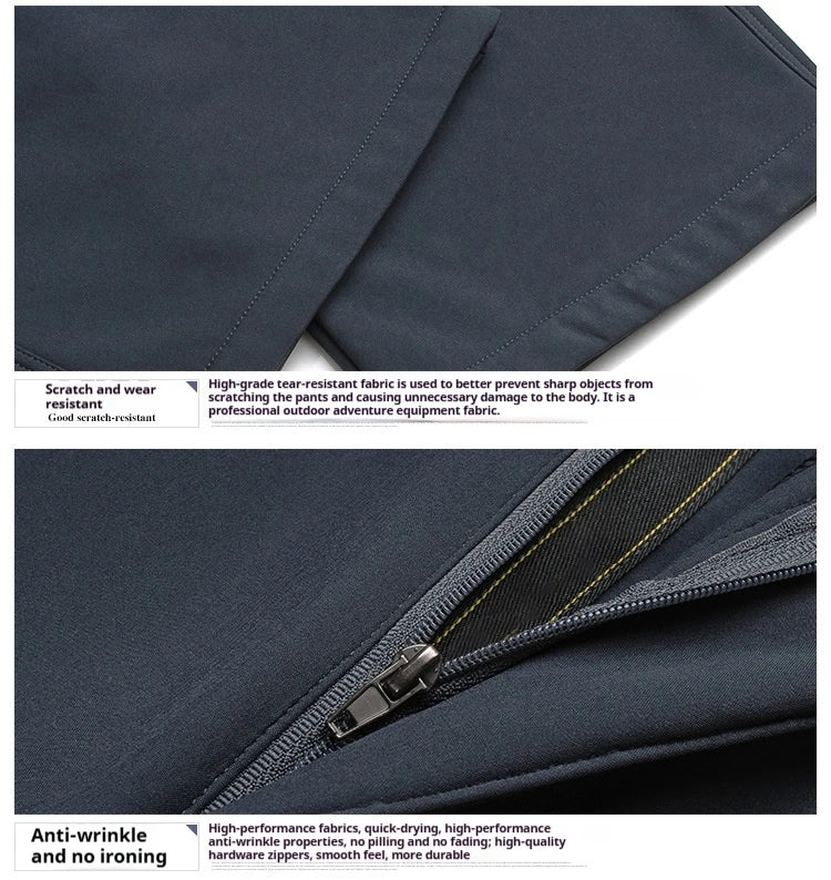 2025 New Trendy Two Wear Outdoor Windproof and Waterproof Tactical Pants for Men and Women Climbing Work Pants.