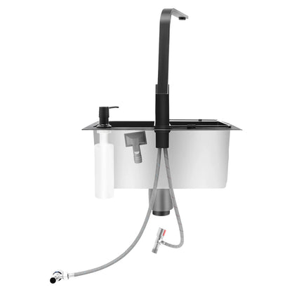 [Edelstahlspüle] Moderne Küchenspüle aus Edelstahl – Edelstahl – für die Küche – langlebig, elegant