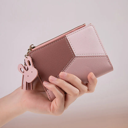 Women's Wallet PU Leather Women's Wallet Made of Leather Women Purses Card Holder Foldable Portable Lady Coin Purses.