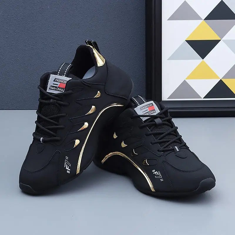 Luxury Men's Sneakers High Quality Leather Casual Shoes for Men Fashion All-match Sport Shoes Platform Comfor Men Running Shoes.