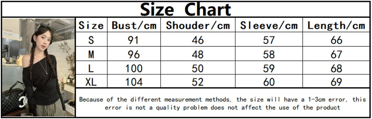 Women Sexy Off Shouder Tops 2025 Fashion New In Y2k Hot Girl Slim Long Sleeve Shirts Solid Autumn Spring Chic T-shirt Streetwear.